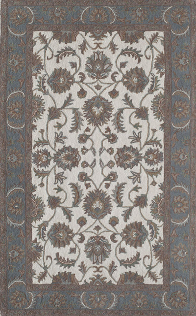 Our beautiful New Dynasty,Ivory Light Blue,New Dynasty Ivory Light Blue,2'3"x8',Traditional,Pile Height: 0.75,Wool,Cut Pile,Traditional,Oriental,Ivory,Light Blue,India,Runner,NDY01 Area Rug