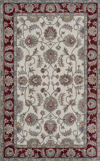 Our beautiful New Dynasty,Ivory Burgundy,New Dynasty Ivory Burgundy,2'3"x8',Traditional,Pile Height: 0.75,Wool,Cut Pile,Traditional,Oriental,Ivory,Burgundy,India,Runner,NDY02 Area Rug