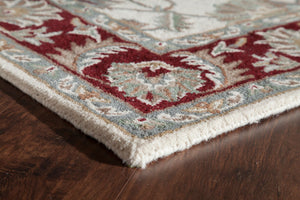 Mason Brooks New Dynasty NDY02 Ivory Burgundy Area Rug