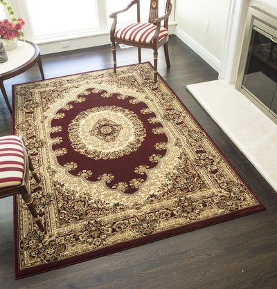 Our beautiful New Vision,Kerman Red,New Vision Kerman Red,2'3"x7'10",Traditional,Pile Height: 0.563,Heatset,Polypropylene,Cut Pile,Heatset,Traditional,Oriental,Red,Berber,Turkey,Runner,807-RED Area Rug