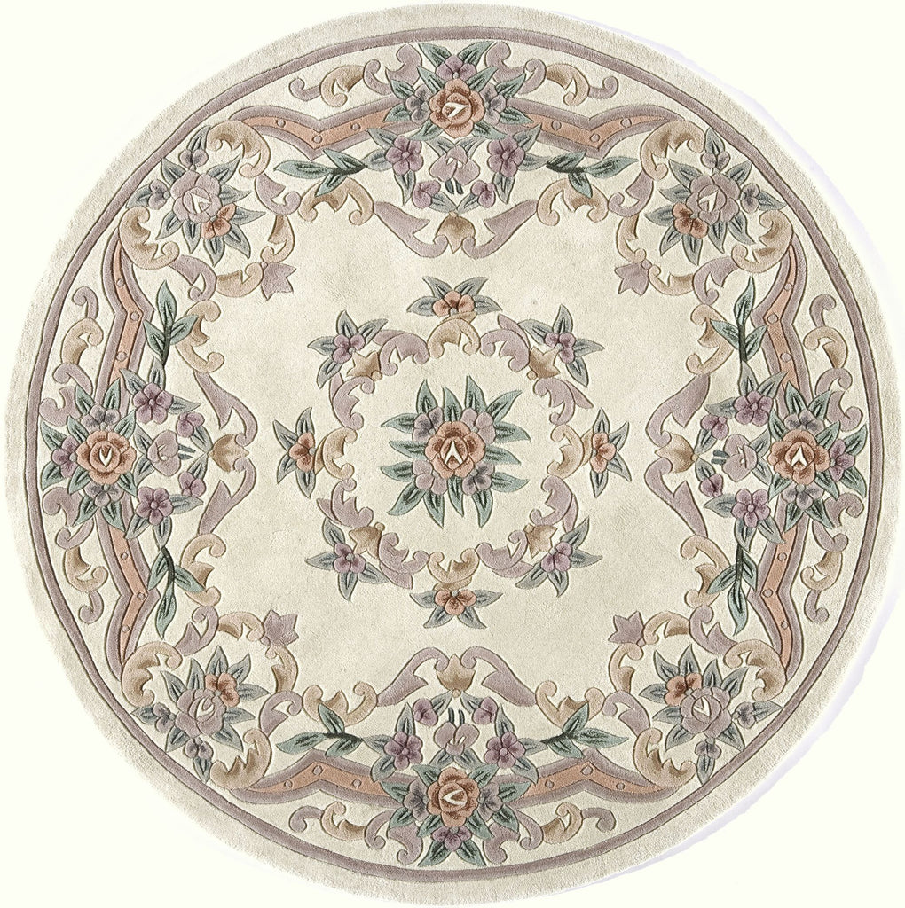 Rugs America New Aubusson 510-201 Ivory Area Rug