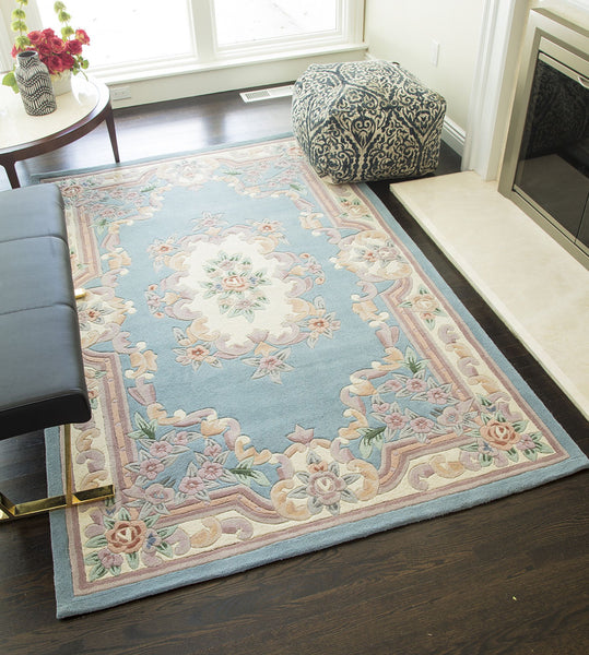 Mason Brooks New Aubusson 510-208 Light Blue Area Rug