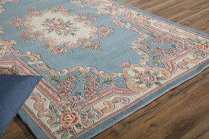 Mason Brooks New Aubusson 510-208 Light Blue Area Rug