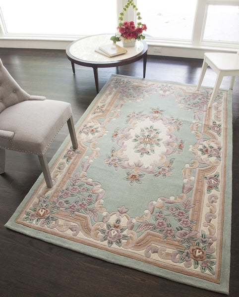 Mason Brooks New Aubusson 510-292 Light Green Area Rug