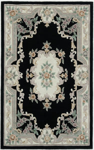 Mason Brooks New Aubusson 510-320 Black Area Rug