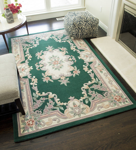 Mason Brooks New Aubusson 510-361 Emerald Area Rug