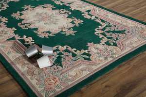 Mason Brooks New Aubusson 510-361 Emerald Area Rug