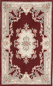 Mason Brooks New Aubusson 510-379 Burgundy Area Rug