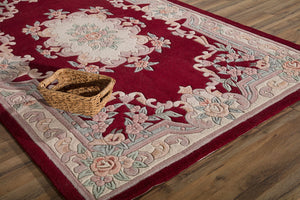 Mason Brooks New Aubusson 510-379 Burgundy Area Rug