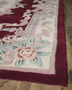 Mason Brooks New Aubusson 510-379 Burgundy Area Rug