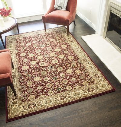 Our beautiful New Vision,Tabriz Cherry,New Vision Tabriz Cherry,2'3"x7'10",Traditional,Pile Height: 0.563,Heatset,Polypropylene,Cut Pile,Heatset,Traditional,Oriental,Red,Berber,Turkey,Runner,1332-CHR Area Rug