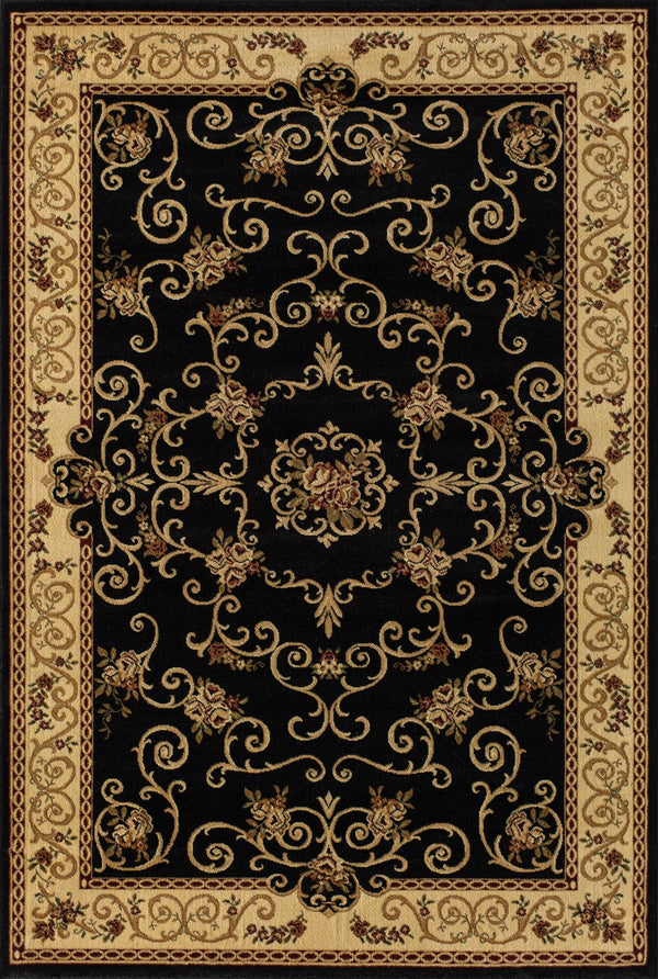 Rugs America New Vision 207-BLK Souvanerie Black Area Rug