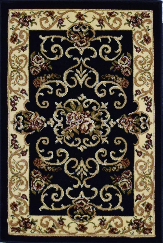 Rugs America New Vision 207-BLK Souvanerie Black Area Rug