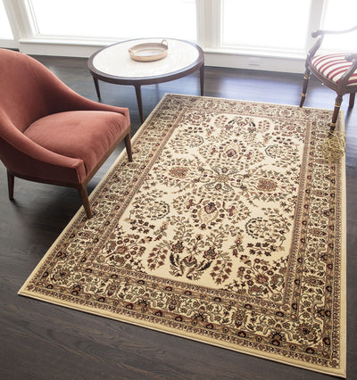 Our beautiful New Vision,Lilihan Cream,New Vision Lilihan Cream,2'3"x7'10",Traditional,Pile Height: 0.563,Heatset,Polypropylene,Cut Pile,Heatset,Traditional,Oriental,Beige,Red,Turkey,Runner,2251-CRM Area Rug