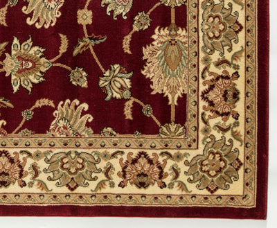Our beautiful New Vision,Kashan Cherry,New Vision Kashan Cherry,2'3"x7'10",Traditional,Pile Height: 0.563,Heatset,Polypropylene,Cut Pile,Heatset,Traditional,Oriental,Red,Olive,Turkey,Runner,342-CHR Area Rug