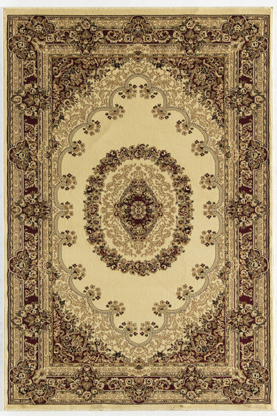 Our beautiful New Vision,Kerman Cream,New Vision Kerman Cream,2'3"x7'10",Traditional,Pile Height: 0.563,Heatset,Polypropylene,Cut Pile,Heatset,Traditional,Oriental,Beige,Red,Turkey,Runner,807-CRM Area Rug