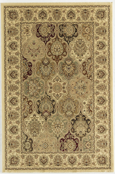 Our beautiful New Vision,Panel Cream,New Vision Panel Cream,2'3"x7'10",Traditional,Pile Height: 0.563,Heatset,Polypropylene,Cut Pile,Heatset,Traditional,Oriental,Beige,Green,Turkey,Runner,P108-CRM Area Rug