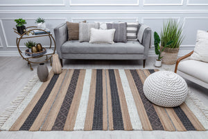 Rugs America Piper PI15A Stripe Medley Area Rug