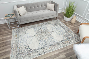 Rugs America Prescott PS35C White Bay Blossom Area Rug