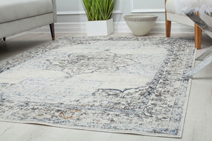 Rugs America Prescott PS35C White Bay Blossom Area Rug