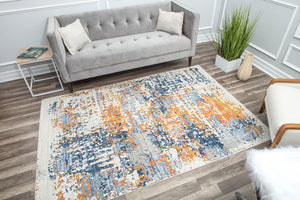 Mason Brooks Prescott PS50A Sapphire Gold Splatter Area Rug