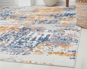 Mason Brooks Prescott PS50A Sapphire Gold Splatter Area Rug