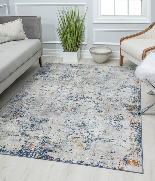 Mason Brooks Prescott PS55B Seafoam White Area Rug