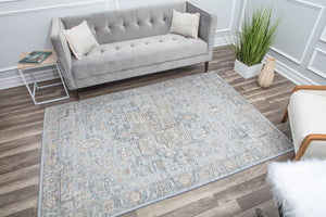 Rugs America Prescott PS60A Gibraltar Blue Area Rug