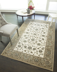 Rugs America Riviera RV100A Ivory Tan Area Rug