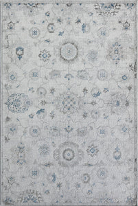 Our beautiful Samina,Silver Lining,Samina Silver Lining,2'6" x 4',Vintage,Pile Height: 0.5,Durable,Polyester,Soft touch,Durable,Vintage,Abstract,Gray,Blue,Turkey,Rectangle,SM20E  Area Rug