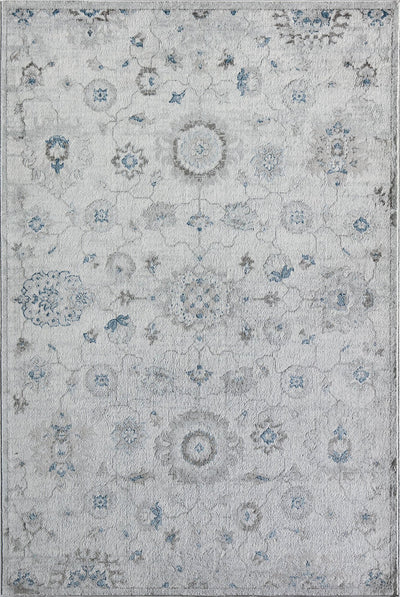 Our beautiful Samina,Silver Lining,Samina Silver Lining,2'6" x 4',Vintage,Pile Height: 0.5,Durable,Polyester,Soft touch,Durable,Vintage,Abstract,Gray,Blue,Turkey,Rectangle,SM20E  Area Rug