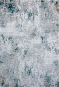 Mason Brooks Samina SM40B Silver Cloud Area Rug showcasing an abstract design with subtle tones, ideal for modern interiors