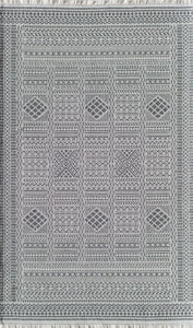 Our beautiful Sloane,Harrington Grotto,Sloane Harrington Grotto,2'6" x 4',Vintage,Pile Height: 0.5,recylcled cotton,Cotton,Flat woven,recylcled cotton,Vintage,Geometric,Gray,White,Turkey,Rectangle,SN10A Area Rug