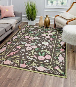 Our beautiful Valentina,Gardenia Pink Onyx,Valentina Gardenia Pink Onyx,2'x4',Transitional,Pile Height: 0.4,shiny,Polypropylene,Super Soft,shiny,Transitional,Floral,Black,Pink,Turkey,Rectangle,VA30A Area Rug