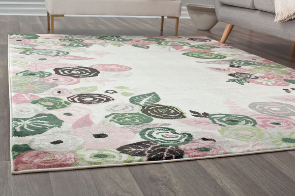 Mason Brooks Valentina VA35B Royal Blossom Pink Ivory Area Rug