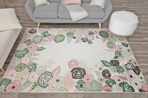 Mason Brooks Valentina VA35B Royal Blossom Pink Ivory Area Rug