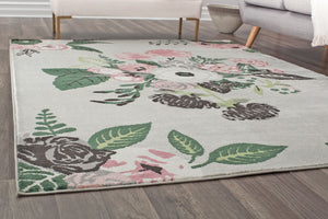 Mason Brooks Valentina VA40C Rose Garden Gray Area Rug