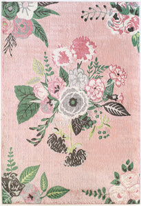 Rugs America Valentina VA40D Rose Garden Pink Area Rug