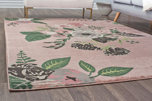 Rugs America Valentina VA40D Rose Garden Pink Area Rug