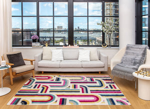 Our beautiful Vera,Sweet Spot,Vera Sweet Spot,2'0" x 4'0",Modern ,Pile Height: 0.3,shiny,Polypropylene,Super Soft,shiny,Modern ,Geometric ,White ,Multicolor ,Turkey,Rectangle,VE15A Area Rug