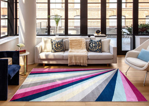 Our beautiful Vera,Sun Ray,Vera Sun Ray,2'0" x 4'0",Modern ,Pile Height: 0.3,shiny,Polypropylene,Super Soft,shiny,Modern ,Stripe ,Multicolor,Multicolor ,Turkey,Rectangle,VE20A Area Rug