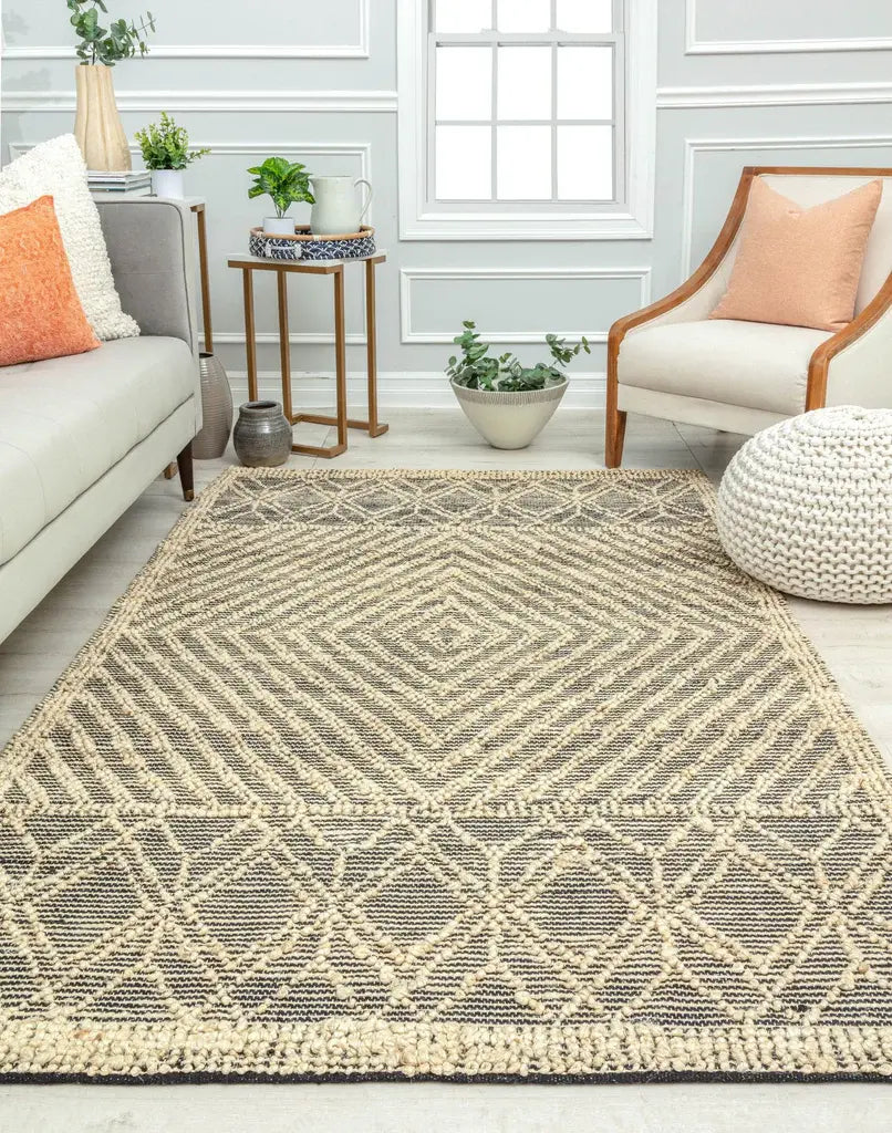 Rugs America Archer AC10A Knotted Black Area Rug