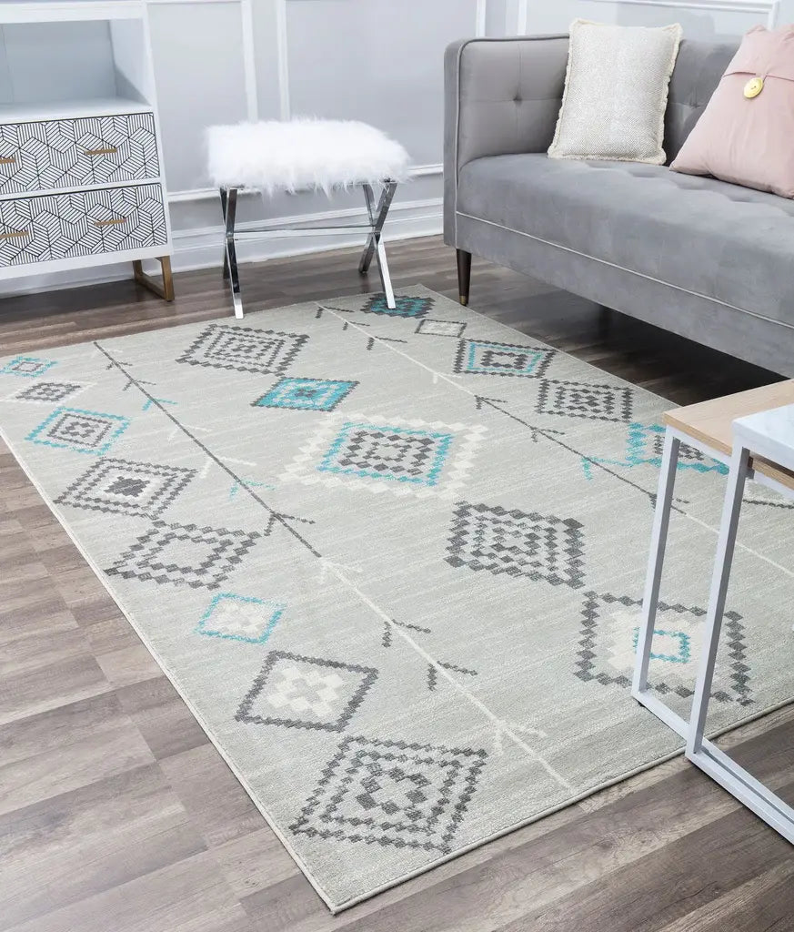 CosmoLiving By Cosmopolitan Bodrum BR15K Native Turquoise Area Rug