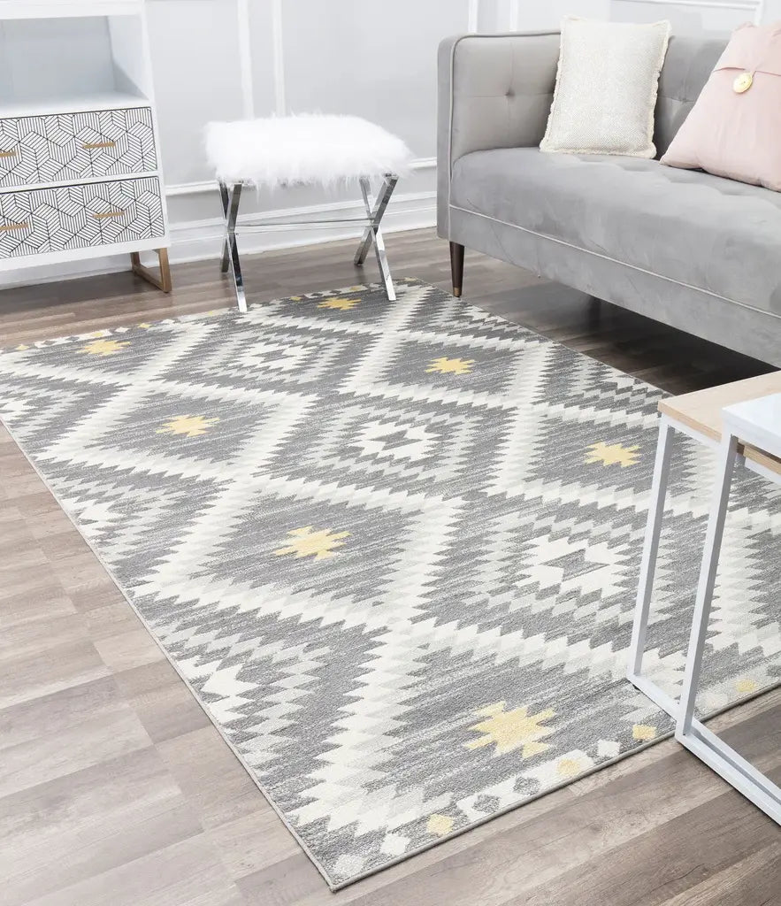 CosmoLiving By Cosmopolitan Bodrum BR30F Kilim Gray Area Rug