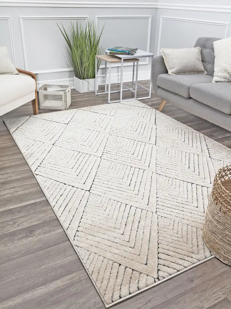 CosmoLiving By Cosmopolitan Cadence CN30A Alabaster Area Rug