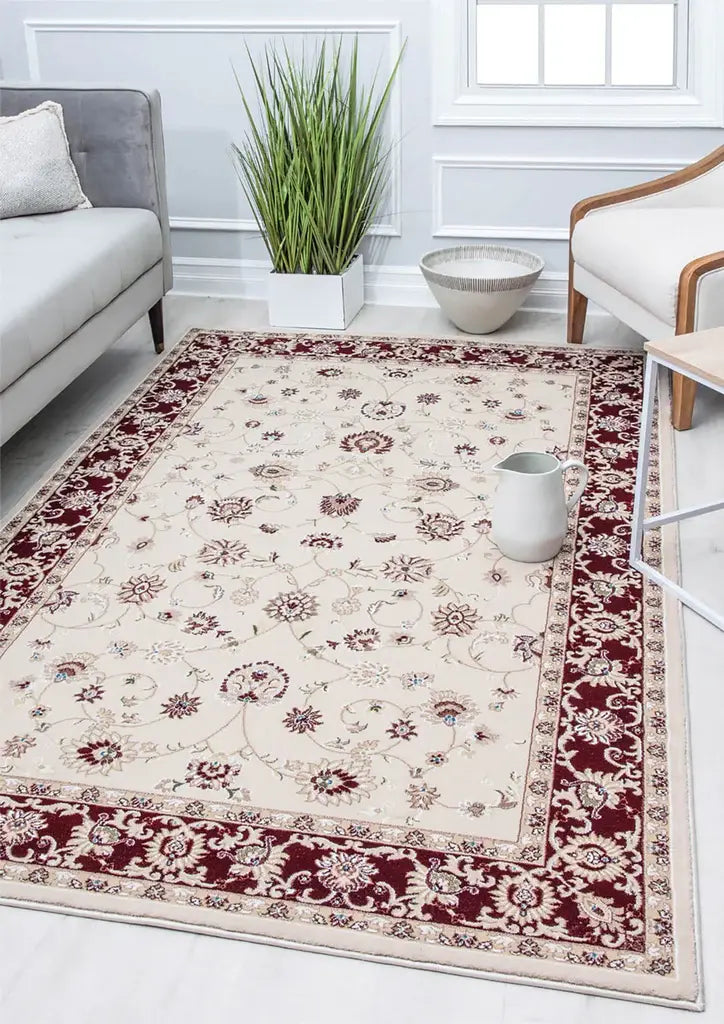 Rugs America Century CY50C Floral Cream Area Rug