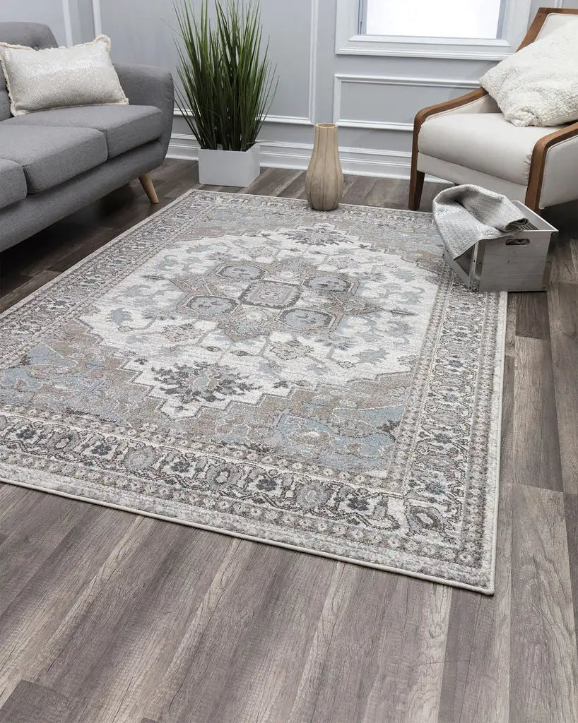 Mason Brooks Everett EV30A Heron Cream Area Rug