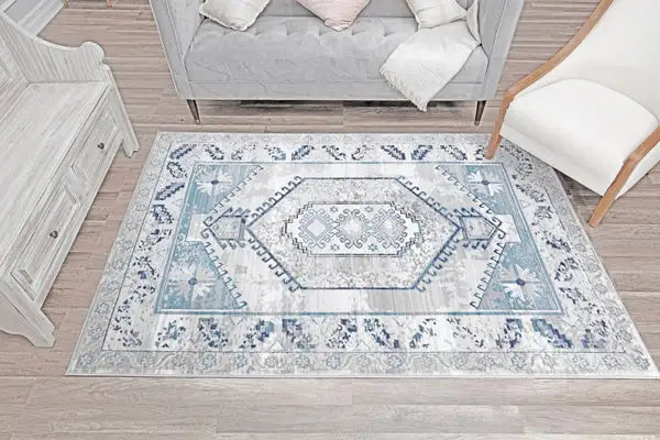 Mason Brooks Freya FY10A Misty Blue Area Rug