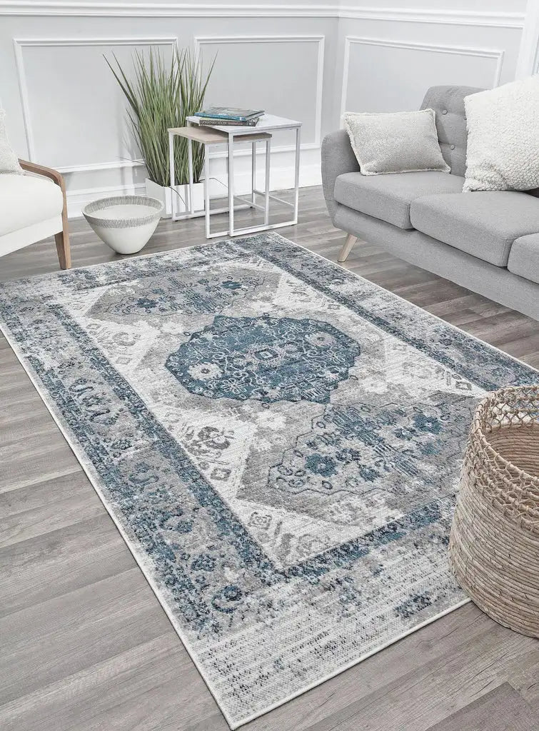 Rugs America Freya FY25A Blue Grey Area Rug