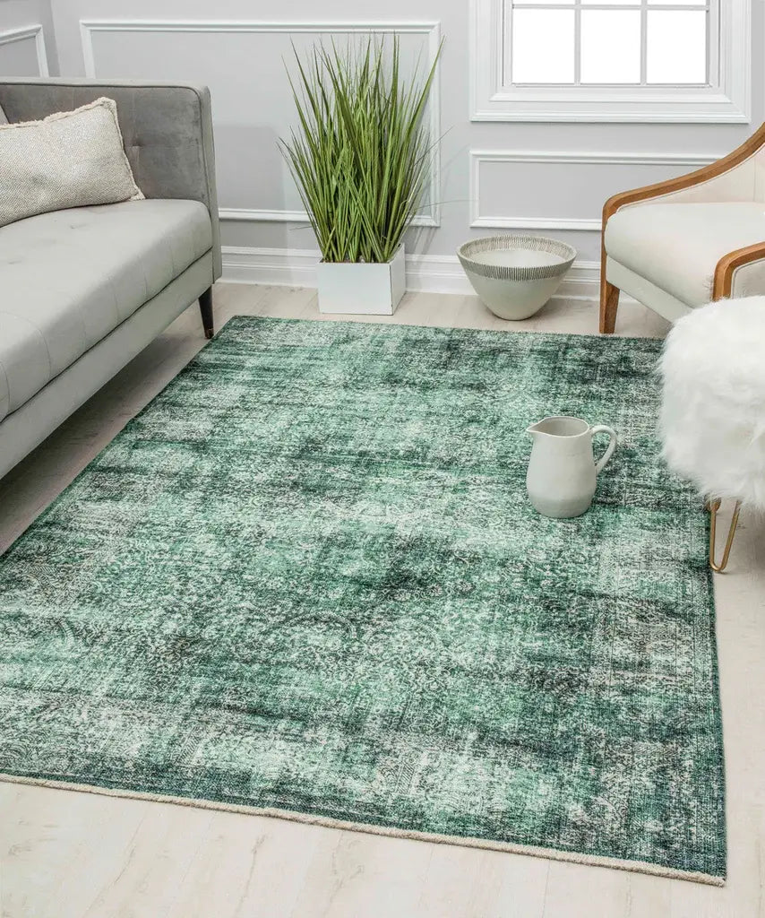 Rugs America Iggi IG30A Green Grooves Area Rug